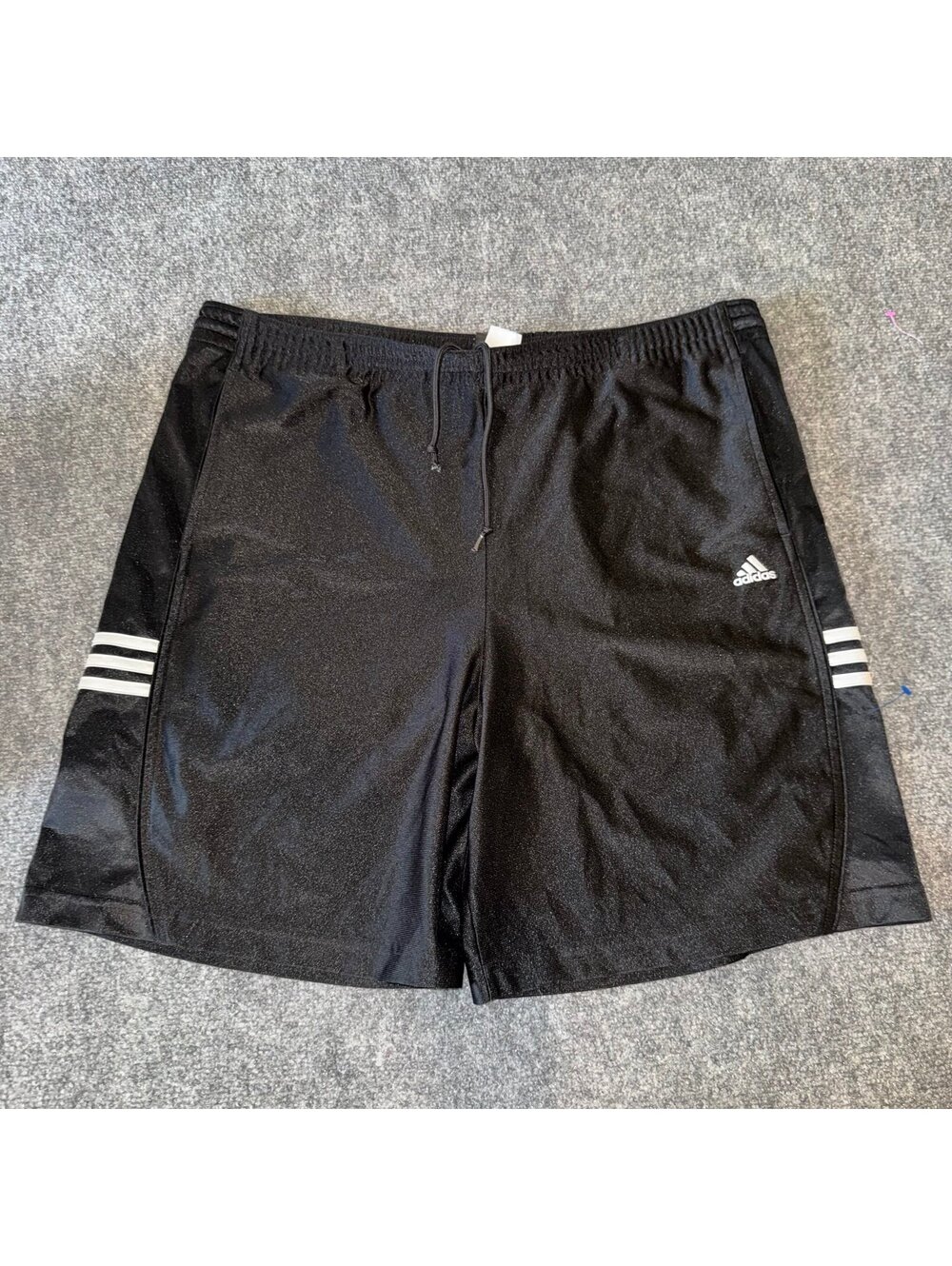 Adidas Grail Black Baggy Dazzle Hoop Shorts Mens LG Vtg y2k 90s Rare